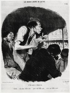 De mooie dagen van het leven: bij de deur van Saint Martin, Christi... is een mooie daad... voor een mooie daad... het is een mooie daad. Illustratie door Honore Daumier (1808-1879), gepubliceerd in het nieuws, "Charivari", datum 6 februari 1846. door Honoré Daumier