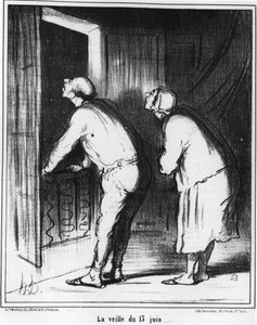 De avond van 13 juni..., cartoon door Honore Daumier