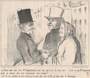 Hier, mijn vriend, hier is M. Chapoulard ... door Honoré Daumier