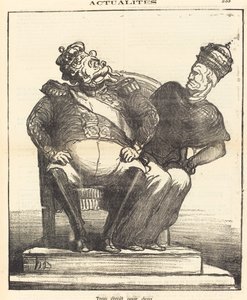 Trop étroit pour deux door Honoré Daumier