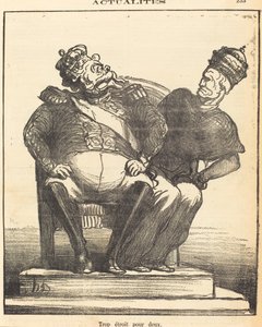 Te smal voor twee door Honoré Daumier