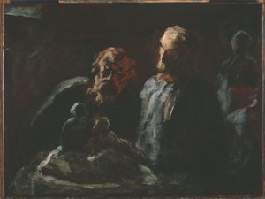 Twee beeldhouwers door Honoré Daumier