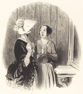 Een Pamela Hoed door Honoré Daumier
