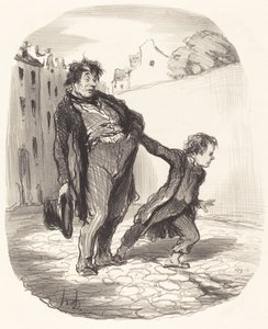 Een voorbeeldige zoon door Honoré Daumier