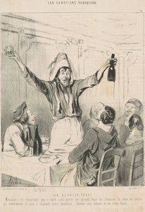 Een laatste toast door Honoré Daumier