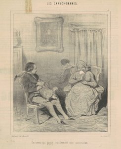 Een neef die wreed een erfenis wint door Honoré Daumier