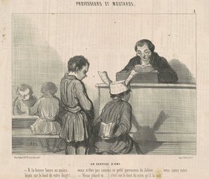 Een vriendendienst door Honoré Daumier