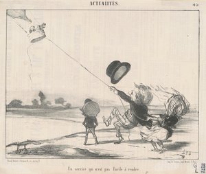 Een dienst ... niet gemakkelijk te verlenen door Honoré Daumier