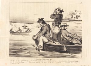 Een ontmoeting in open water door Honoré Daumier