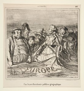Une lecon d door Honoré Daumier