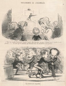 Zie je, de kleine Estancelin hoe hij praat... door Honoré Daumier