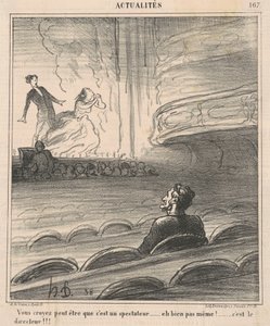 U denkt misschien dat het een toeschouwer is... door Honoré Daumier