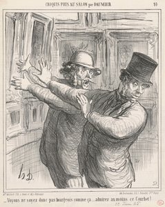 Laten we zien... bewonder tenminste deze Courbet! door Honoré Daumier