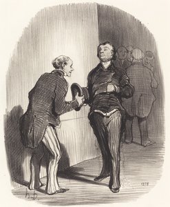 Zicht op een ministeriële antichambre... door Honoré Daumier