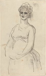 Vrouw met Sluier door Honoré Daumier