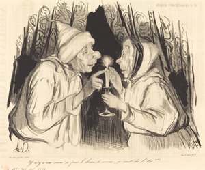 Er is niets zoals dit voor de verkoudheid... door Honoré Daumier