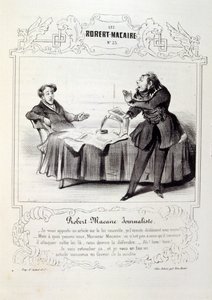 Illustraties over ideeën en legendes Philipon onder de titel Les Cent en Robert Macaire
