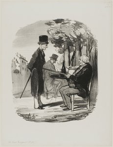 "- Je drinkt vanavond geen flesje bier met ons... Ik kan zien dat je vandaag een privé etentje hebt, jij schurk...," bord 81 van Les Bons Bourgeois