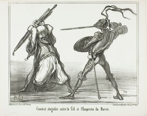 Een ongewoon gevecht tussen El Cid en de keizer van Marokko, plaat 117 uit Actualités