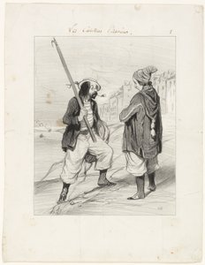 Oké Rigobert, mijn oude vriend..., plaat één van Les Canotiers Parisiens door Honoré Victorin Daumier