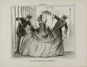 Crinolines worden ineens verdacht, bord 419 van Actualités