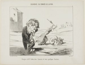 Volgelingen van Mr. Cobden die hun vreedzame functies uitoefenen, plaat 5 van Souvenirs Du Congres De La Paix door Honoré Victorin Daumier