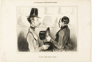 "Het past je als gegoten!", bord 34 van Types Parisiens door Honoré Victorin Daumier