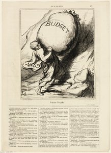 Net als Sisyphus, plaat 27 uit Actualités door Honoré Victorin Daumier
