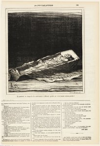 Ondertussen blijven ze volhouden dat ze nog nooit zo goed is geweest, plaat 183 van Actualités door Honoré Victorin Daumier