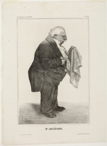 Mr. Arlépaire.., plaat 280 uit Célébrités de la Caricature door Honoré Victorin Daumier