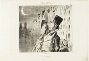 Zicht, plaat 39 uit Types Parisiens door Honoré Victorin Daumier