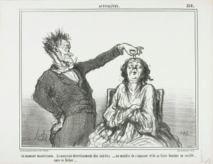 De diamanten hypnotiseur. Een nieuw tijdverdrijf op avondfeesten - of hoe je plezier kunt maken en iemand kunt laten scheelzien, zonder in de problemen te komen, plaat 134 van Actualités