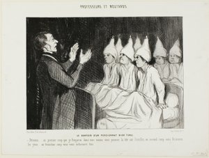 De slaapzaal van een voorname kostschool, plaat 14 uit Professeurs et Moutards (Professoren en deugnieten) door Honoré Victorin Daumier