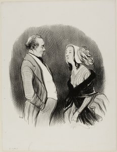 De verloving van een artiest. "- Dus je wilt een engagement in mijn theater..... heel goed Mademoiselle...... aangezien je zo mooi bent, het zal 1200 Francs zijn.... dat is natuurlijk wat je me elk jaar zal betalen! - Ik accepteer... onder de voorwaarde da