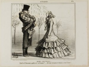 De nieuwe mode. Wat is de man, wat is de vrouw... Raad het als je kunt en kies als je durft, plaat 270 van Actualités
