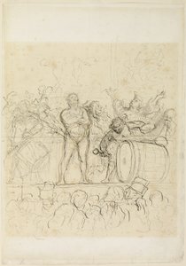 De Side Show (La Parade) door Honoré Victorin Daumier