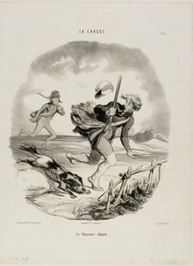 De opgejaagde jager, plaat 4 van La Chasse