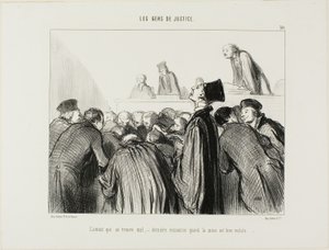 De advocaat wordt ziek, een laatste redmiddel als zijn zaak er ook ziek begint uit te zien, plaat 30 uit Les Gens De Justice