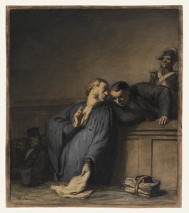 Een strafzaak door Honoré Daumier