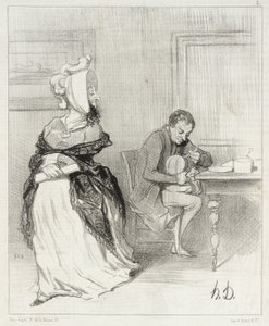Vaarwel, mijn lief, ik ga naar mijn uitgevers! ... door Honoré Daumier