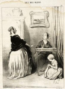 Ach!... Wat een zonderlinge opvoeding geeft u uw dochter?... door Honoré Daumier