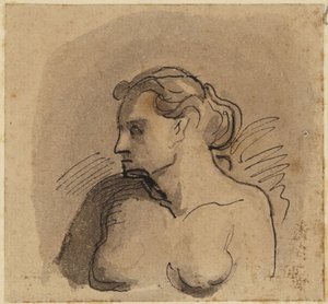 Buste van een vrouw door Honoré Daumier