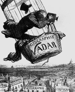 Karikatuur van Gaspard-Felix Tournachon, alias Nadar (1820-1910) 1862 door Honoré Daumier
