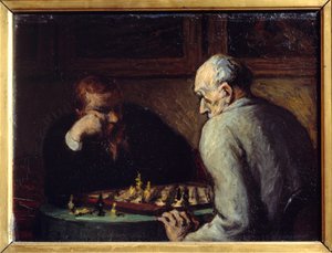 Schaakspelers door Honoré Daumier