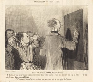 Hoe men een groot wiskundige wordt door Honoré Daumier
