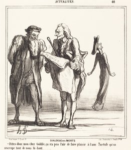 Dialoog van de doden door Honoré Daumier