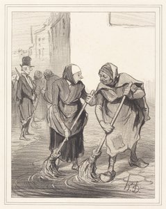 Zeg eens, moeder Giboulard... door Honoré Daumier