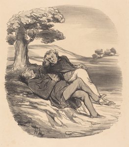 Zacht Vermaak van een Gepensioneerde IJzerhandelaar... door Honoré Daumier