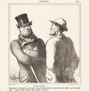 Entre recors door Honoré Daumier