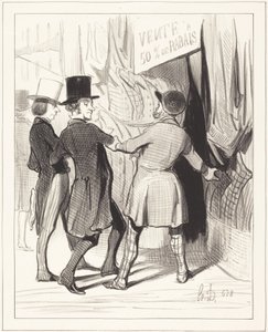 Entrez Messieurs... voici de magnifiques... door Honoré Daumier